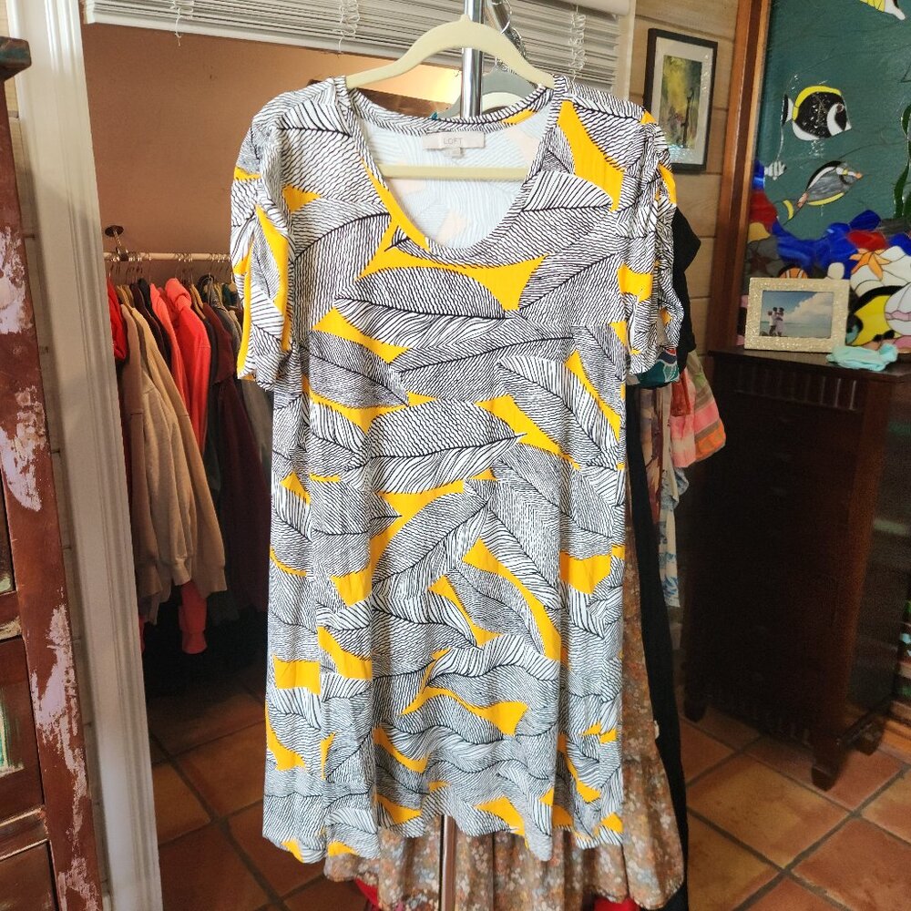 Loft Leaf Print Dress